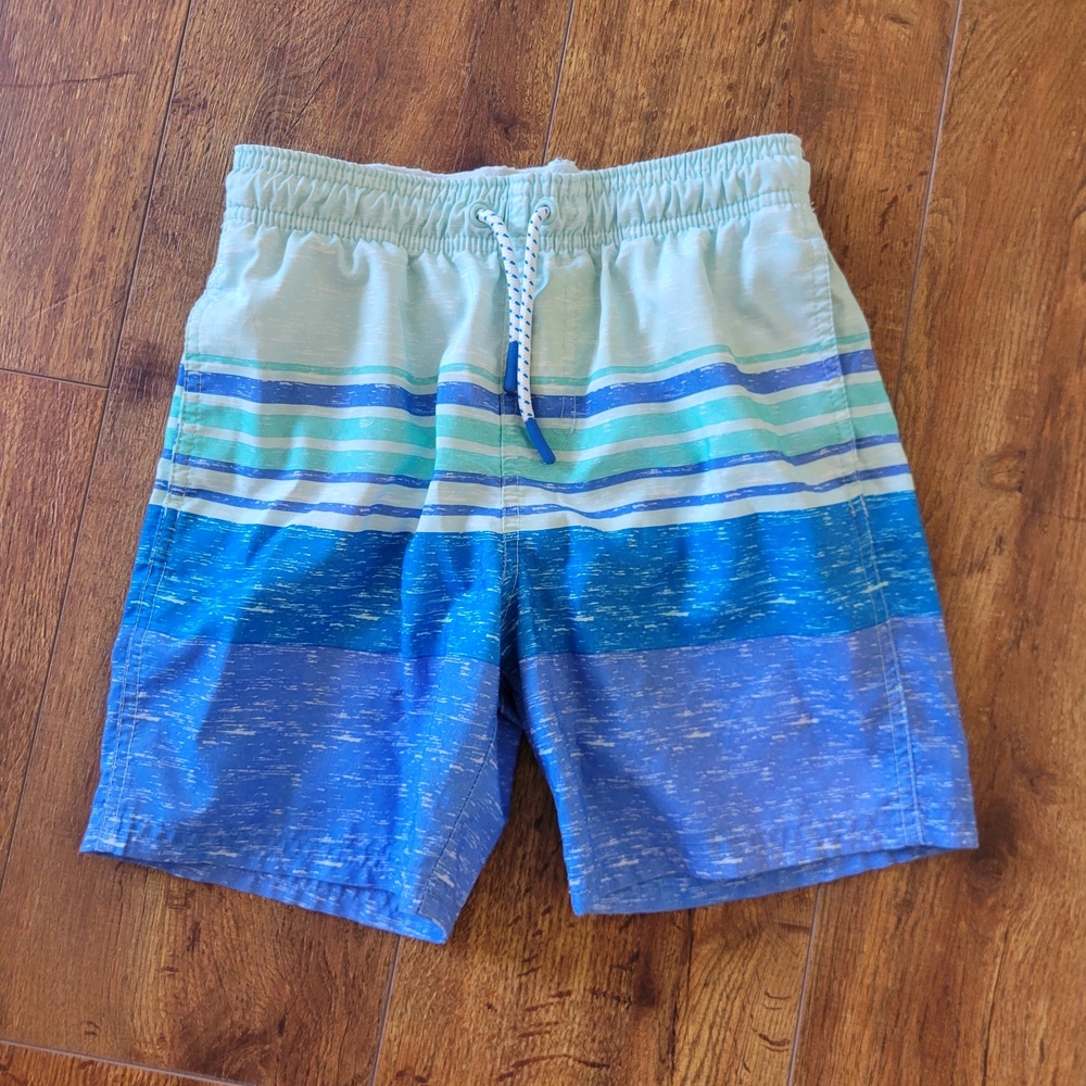 Cat & Jack Multicolor Striped Swim Trunks